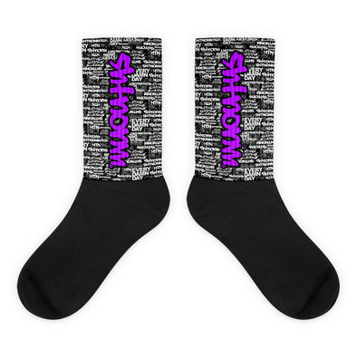 SHTNONM - Black Socks (Neon Purple)