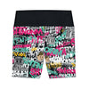 SHTNONM - LADIES GRAFFITI HIGH WAIST WORK OUT SHORT