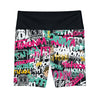 SHTNONM - LADIES GRAFFITI HIGH WAIST WORK OUT SHORT