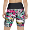 SHTNONM - LADIES GRAFFITI HIGH WAIST WORK OUT SHORT