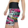 SHTNONM - LADIES GRAFFITI HIGH WAIST WORK OUT SHORT
