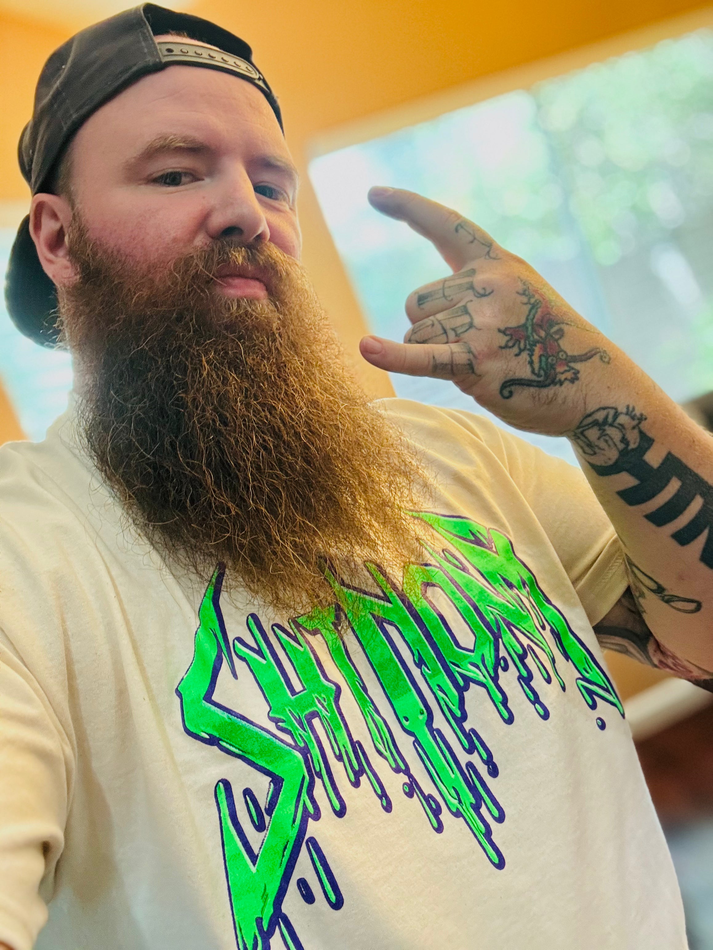 【SATIIIZ】Filen printed short-sleeved T-shirt (Pigment) FMTEE0067K0039_309_FLS_10_gran