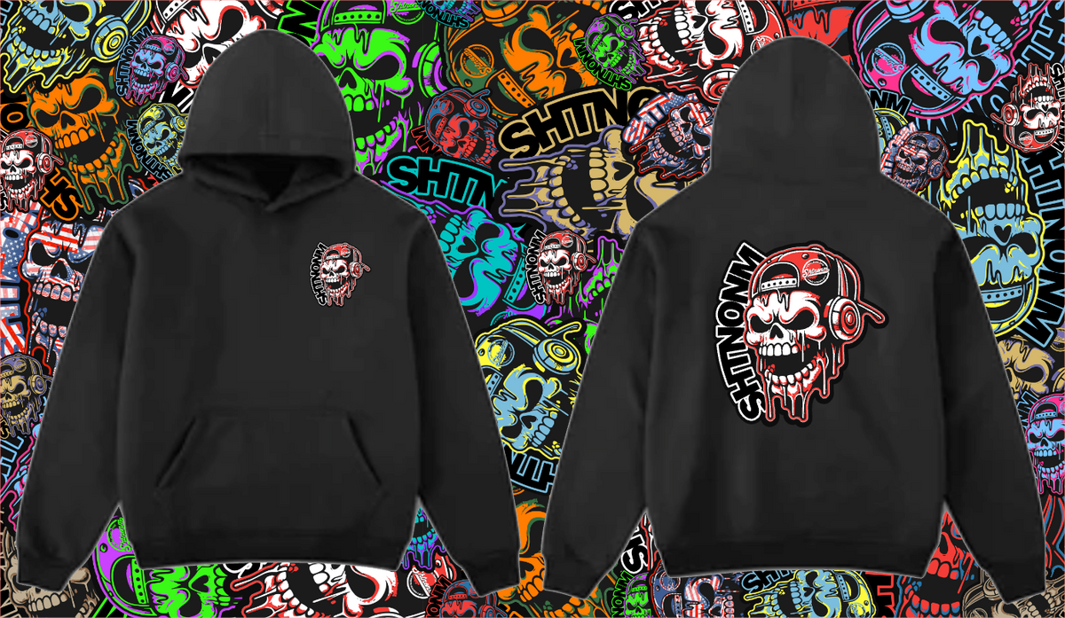 SHTNONM - SKULL SLAPPER FULL BACK HOODIE