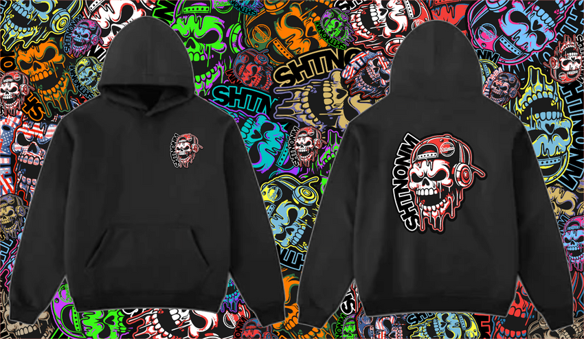 SHTNONM - SKULL SLAPPER FULL BACK HOODIE