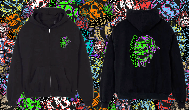 SHTNONM - SKULL SLAPPER FULL BACK ZIP UP