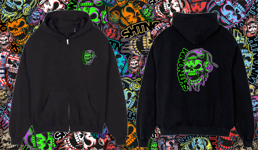 SHTNONM - SKULL SLAPPER FULL BACK ZIP UP