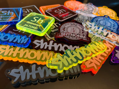 Translucent Element, Graffiti, and Crest Acrylic Keychains