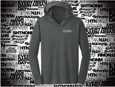 SHTNONM - BOLD PATCH LONG SLEEVE ULTRA LIGHTWEIGHT HOODIE