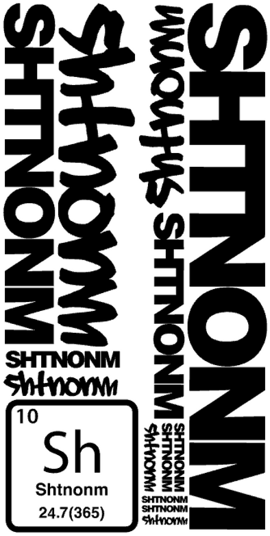 SHTNONM- 23" BOLD DECAL BUNDLE SHEET