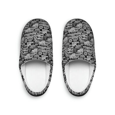 SHTNONM - MEN'S FULL PRINT SLIPPERS (BLACK)