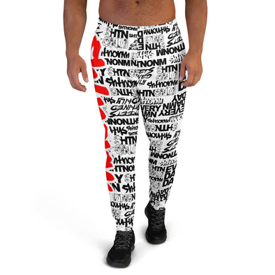 MEN'S SHTNONM ALL DAY JOGGERS (WHITE/RED)