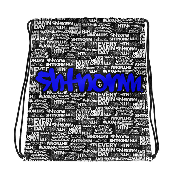 SHTNONM - Black Drawstring bag (Blue)