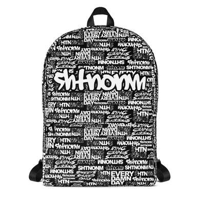 SHTNONM - Black Backpack (White)