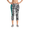 SHTNONM - CAPRI LEGGINGS (BLACK/TIFFANY MINT)