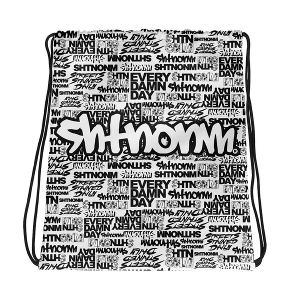 SHTNONM - White Drawstring bag (White)