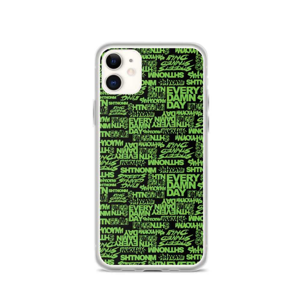 SHTNONM - Black/Neon Green iPhone Case SHTNONM - Black/Neon Green iPhone Case