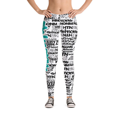 SHTNONM - LEGGINGS (WHITE/TIFFANY MINT)