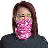 White/Neon Pink Face Mask/Neck Gaiter