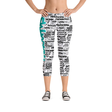 SHTNONM - CAPRI LEGGINGS (WHITE/TIFFANY MINT)