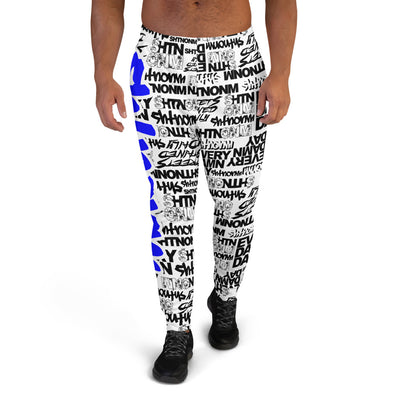 MEN'S SHTNONM ALL DAY JOGGERS (WHITE/BLUE)