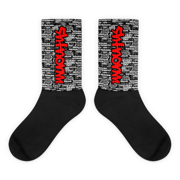 SHTNONM - Black Socks (Red)