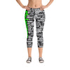 SHTNONM - CAPRI LEGGINGS (BLACK/NEON GREEN)