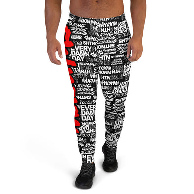 MEN'S SHTNONM ALL DAY JOGGERS (BLACK/RED)