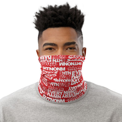 White/Red Face Mask/Neck Gaiter