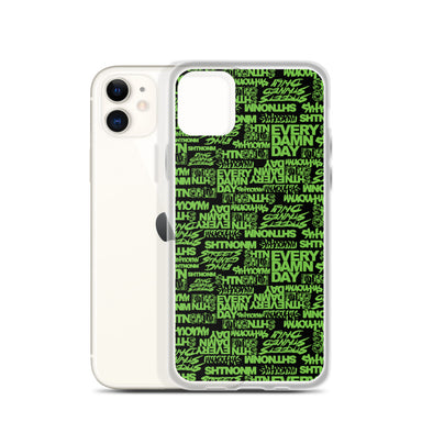 SHTNONM -  Black/Neon Green iPhone Case