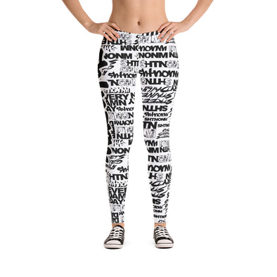 SHTNONM - LEGGINGS (WHITE/BLACK)