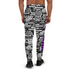 MEN'S SHTNONM ALL DAY JOGGERS (BLACK/NEON PURPLE)