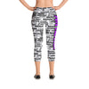 SHTNONM - CAPRI LEGGINGS (WHITE/NEON PURPLE)