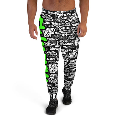 MEN'S SHTNONM ALL DAY JOGGERS (BLACK/NEON GREEN)