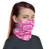 White/Neon Pink Face Mask/Neck Gaiter