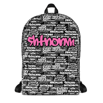 SHTNONM - Black Backpack (Neon Pink)