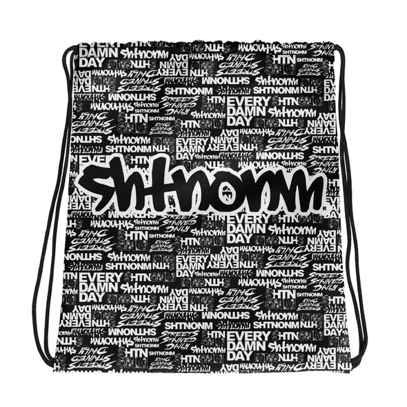 SHTNONM - Black Drawstring bag (Black)