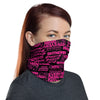 Black/Neon Pink Face Mask/Neck Gaiter