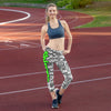 SHTNONM - CAPRI LEGGINGS (WHITE/NEON GREEN)