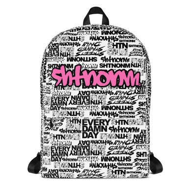 SHTNONM - White Backpack (Hot Pink)