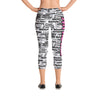 SHTNONM - CAPRI LEGGINGS (WHITE/HOT PINK)