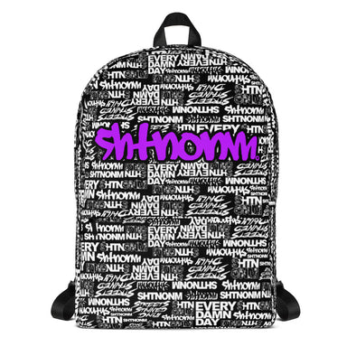 SHTNONM - Black Backpack (Neon Purple)