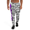 MEN'S SHTNONM ALL DAY JOGGERS (WHITE/NEON PURPLE)