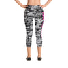 SHTNONM - CAPRI LEGGINGS (BLACK/HOT PINK)