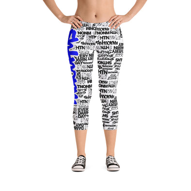 SHTNONM - CAPRI LEGGINGS (WHITE/BLUE)