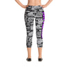 SHTNONM - CAPRI LEGGINGS (BLACK/NEON PURPLE)