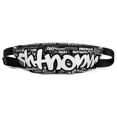 SHTNONM - Black Fanny Pack (White)