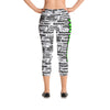 SHTNONM - CAPRI LEGGINGS (WHITE/NEON GREEN)