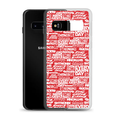 SHTNONM - Red/White Samsung Case