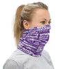 White/Purple Face Mask/Neck Gaiter