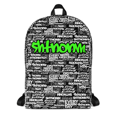 SHTNONM - Black Backpack (Neon Green)